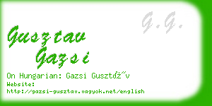 gusztav gazsi business card